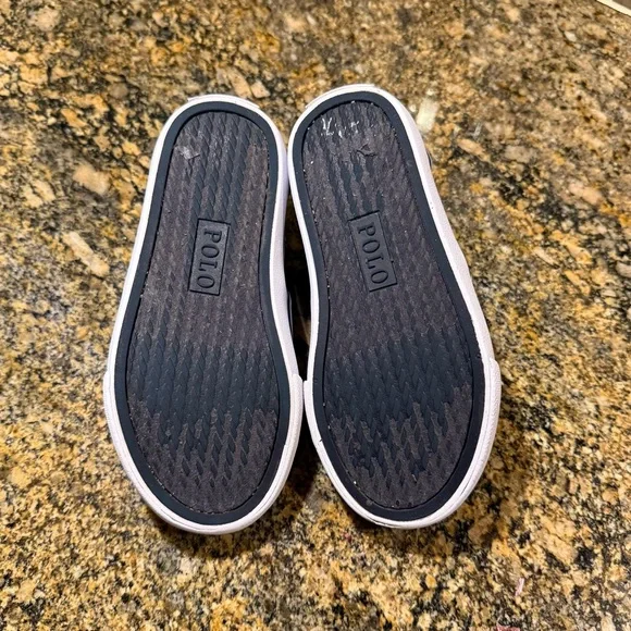Polo Ralph Lauren Toddler Boys Size 9 Keaton Slip On All Over Pony Preppy Shoes - Picture 6 of 8